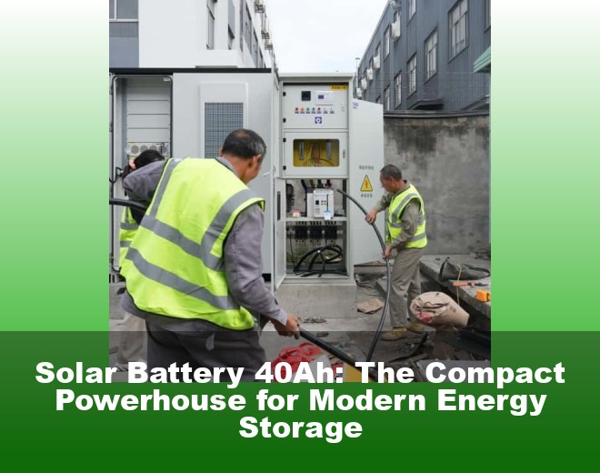 Solar Battery 40Ah: The Compact Powerhouse for Modern Energy Storage